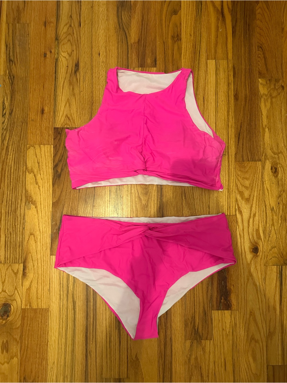 Chic Soul Hot Pink Two-Piece Swim Bikini